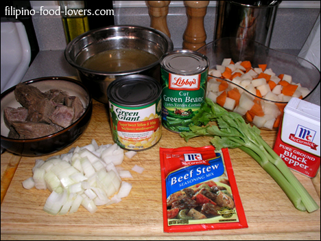 Beef Stew Ingredients