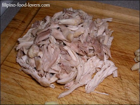 Shredded chicken breast