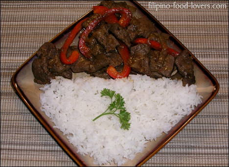 Sauteed Beef Liver - Ginisang atay ng baka