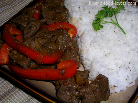 Sauteed Beef Liver - Ginisang atay ng baka