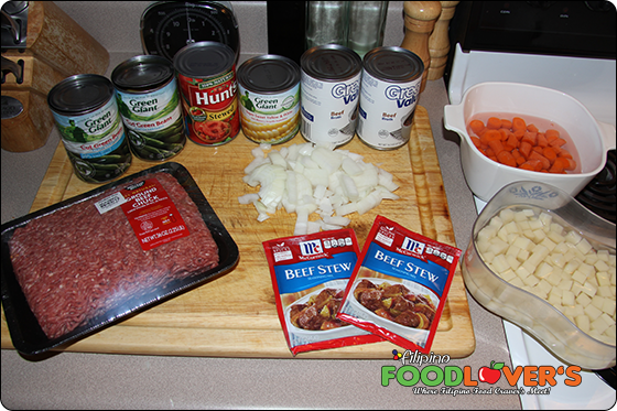 Burger Beef Stew Ingredients