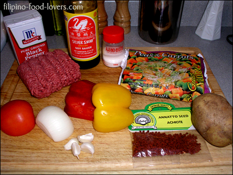 Giniling Ingredients
