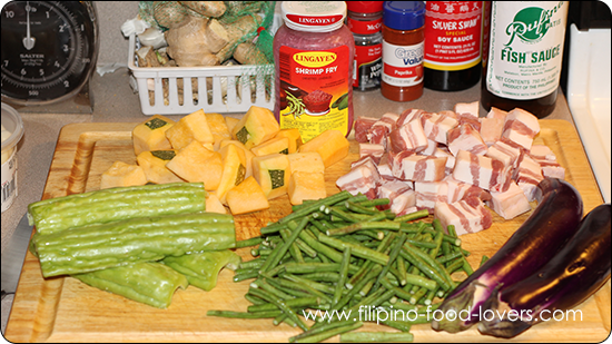 Pinakbet Ingredients