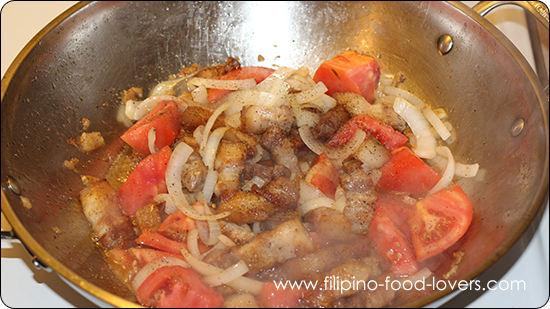 Pork Belly, Garlic, Onions, Tomatoes