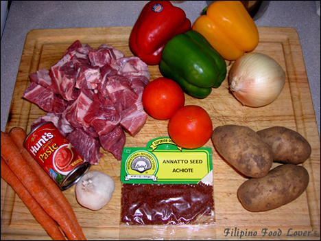 Pork Afritada Ingredients