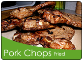 Piniritong porkchops marinated in soysauce