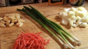 Four Stalks of Green Onion