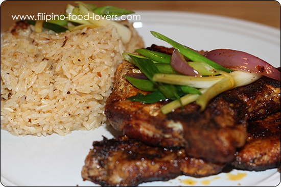 Curried Pork Chops with Garlic Fried Rice.