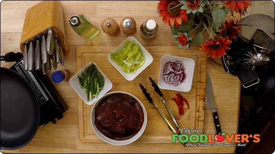 Stir-fry Beef Liver Ingredients